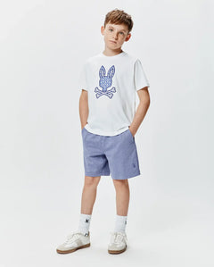 T-SHIRT PSYCHO BUNNY PARA NIÑO COLOR BLANCO KT0200182100