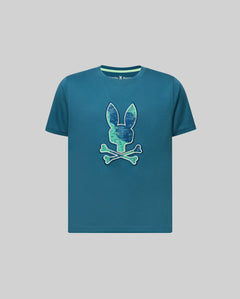 PSYCHO BUNNY CAMISETA ESTAMPADA BORDADA OLIVIER PARA NIÑO NIÑO AZUL KT0200164406