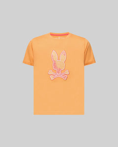 PSYCHO BUNNY CAMISETA ESTAMPADA BORDADA OLIVIER PARA NIÑO NIÑO NARANJA KT0200164805
