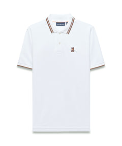 POLO M/C PSYCHO BUNNY PARA HOMBRE COLOR BLANCO MT0100178100