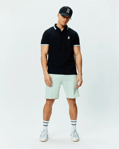 POLO M/C PSYCHO BUNNY PARA HOMBRE COLOR NEGRO MT0100184001