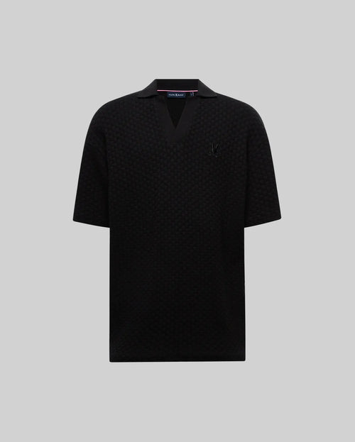POLO M/C PSYCHO BUNNY PARA HOMBRE COLOR NEGRO MT0100213001