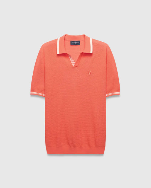 POLO M/C PSYCHO BUNNY PARA HOMBRE COLOR NARANJA MT0100160660
