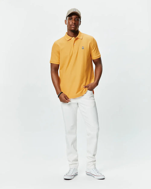 POLO M/C PSYCHO BUNNY PARA HOMBRE COLOR AMARILLO B6K001F200807