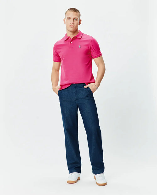 POLO M/C PSYCHO BUNNY PARA HOMBRE COLOR ROSADO B6K001F200665