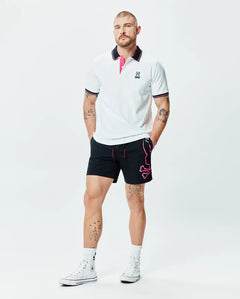 POLO M/C PSYCHO BUNNY PARA HOMBRE COLOR BLANCO MT0100186100