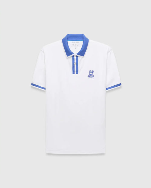 POLO M/C PSYCHO BUNNY PARA HOMBRE COLOR BLANCO MT0100192100