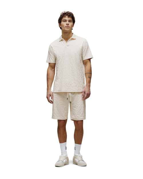 PSYCHO BUNNY POLO JERSEY JACQUARD JOSH PARA CABALLERO HOMBRE BEIGE MT0100144250