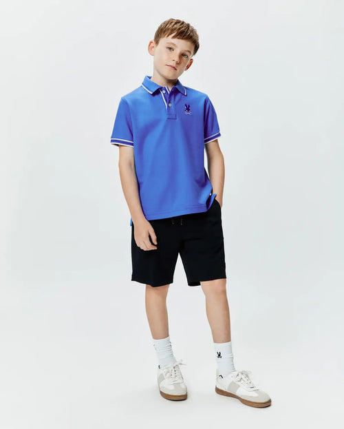 POLO M/C PSYCHO BUNNY PARA NIÑO COLOR AZUL KT0100103426