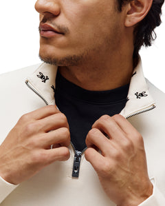 PSYCHO BUNNY SUDADERA CON 1/4 DE CREMALLERA NEV PARA CABALLERO HOMBRE BEIGE MT0500119250