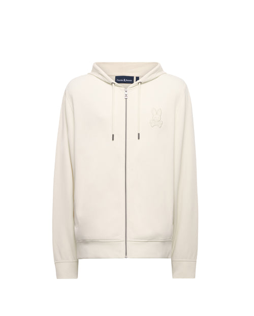 PSYCHO BUNNY SUDADERA CON CAPUCHA Y CREMALLERA BARRY PARA CABALLERO HOMBRE BEIGE MT0500176250