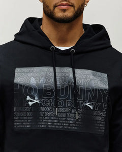 PSYCHO BUNNY SUDADERA CON CAPUCHA JARVOS PARA CABALLERO HOMBRE NEGRO MT0500168001