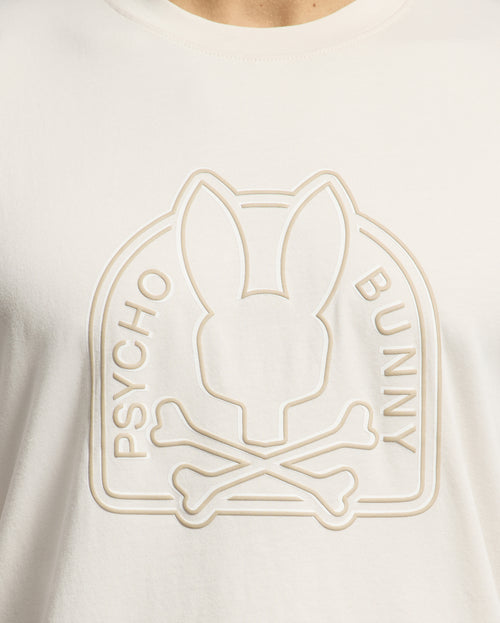 PSYCHO BUNNY CAMISETA HOMBRE CUELLO REDONDO BEIGE