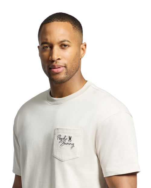 PSYCHO BUNNY CAMISETA HOMBRE CUELLO REDONDO BEIGE