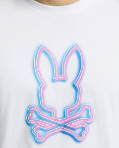 PSYCHO BUNNY CAMISETA HOMBRE CUELLO REDONDO BLANCO