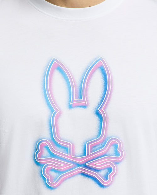 PSYCHO BUNNY CAMISETA HOMBRE CUELLO REDONDO BLANCO