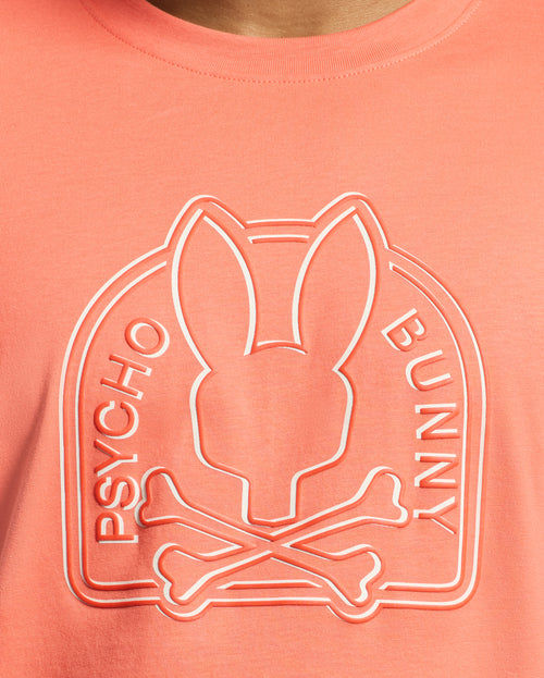 PSYCHO BUNNY CAMISETA HOMBRE CUELLO REDONDO NARANJA