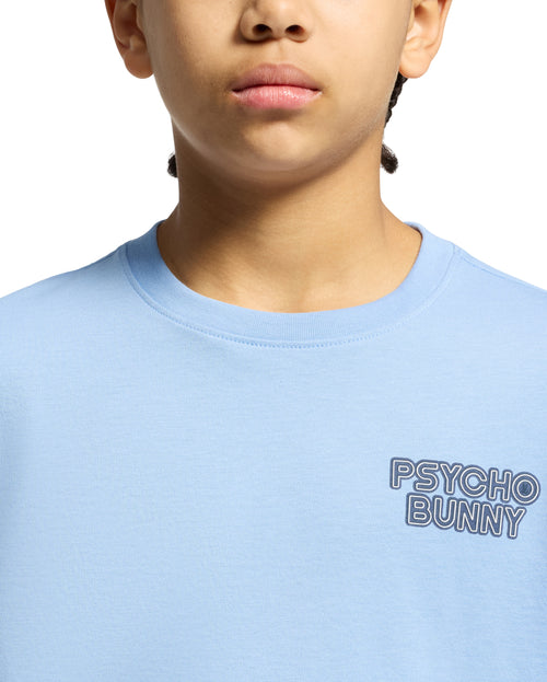 PSYCHO BUNNY CAMISETA NIÑO CUELLO REDONDO AZUL