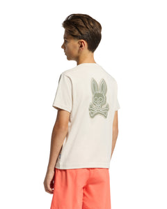 PSYCHO BUNNY CAMISETA NIÑO CUELLO REDONDO BEIGE