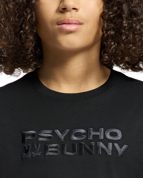 PSYCHO BUNNY CAMISETA NIÑO CUELLO REDONDO NEGRO