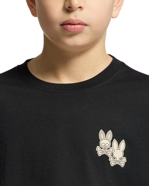 PSYCHO BUNNY CAMISETA NIÑO CUELLO REDONDO NEGRO