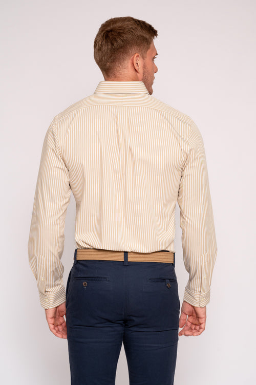 RALPH LAUREN CAMISA MANGA LARGA HOMBRE BEIGE