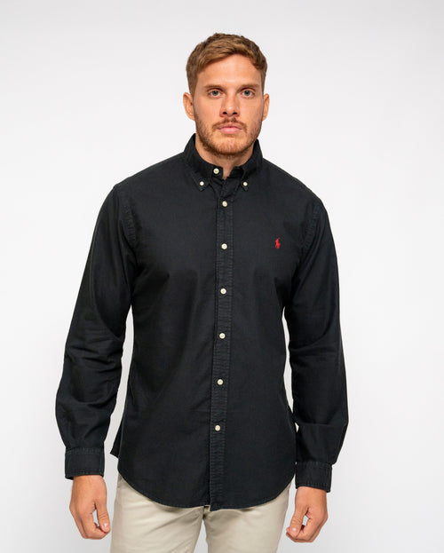RALPH LAUREN CAMISA MANGA LARGA HOMBRE NEGRO