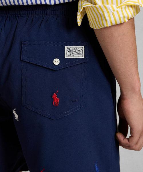 ralph lauren vestido de baño hombre azul