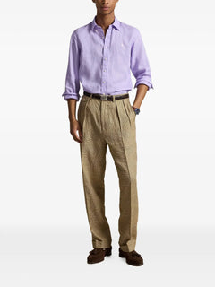 CAMISA RALPH LAUREN PARA CABALLERO MANGA LARGA SPORT MORADO REF 710966294521
