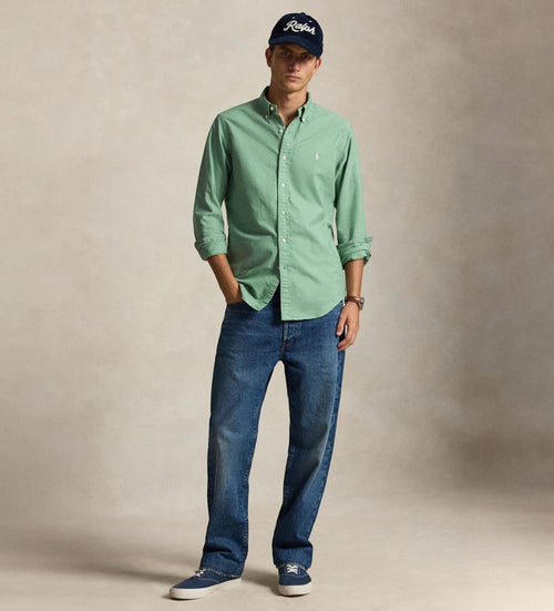 CAMISA RALPH LAUREN PARA CABALLERO MANGA LARGA SPORT VERDE REF 710805564514