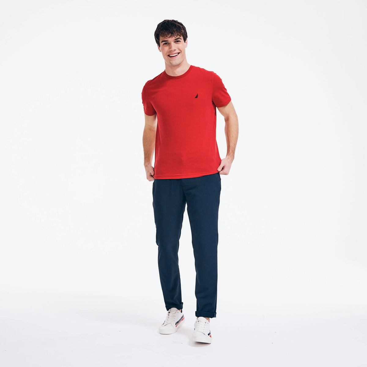 NAUTICA T-SHIRT M/C DE HOMBRE ROJO 41050V-6NR