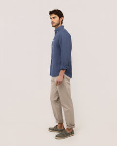 Camisa Lino EL GANSO HOMBRE AZUL