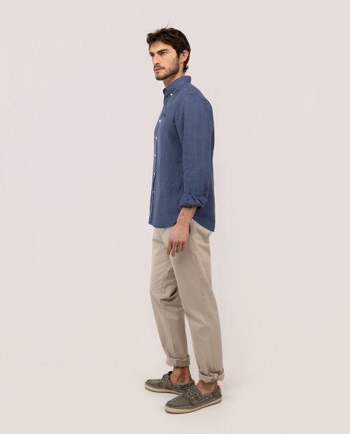 Camisa Lino EL GANSO HOMBRE AZUL