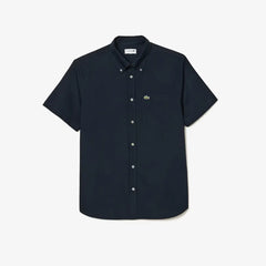 LACOSTE CH1917F2W CAMISA OXFOR MANGA CORTA FIT BLUE