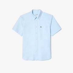 LACOSTE CH1917F6Z CAMISA OXFOR MANGA CORTA AZUL