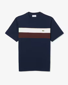 LACOSTE TH58906WZ CAMISETA JERSEY COLOR BLOCK NAVY BLUE