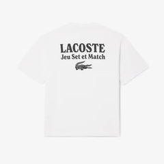 LACOSTE TH5950001 CAMISETA OVERSIZED ESTAMPADA WHITE