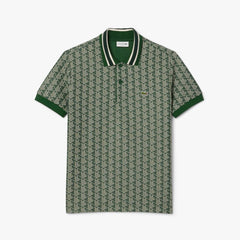 LACOSTE DH1417D1R POLO CON MONOGRAMA EN JACQUAR CLASICO GREEN