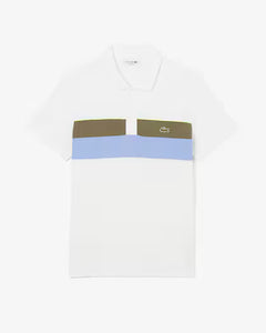 LACOSTE PH59189IV POLO MINIPIQUE COLOR BLOCK FIT WHITE