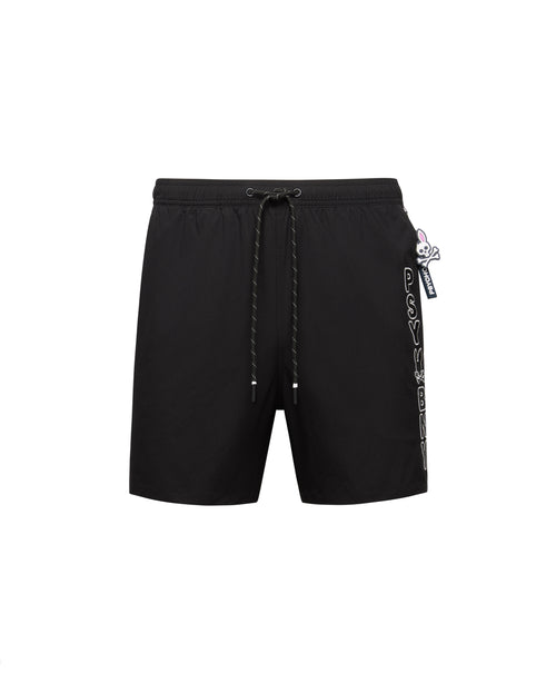 psycho bunny pantaloneta de baño hombre fantasia negro