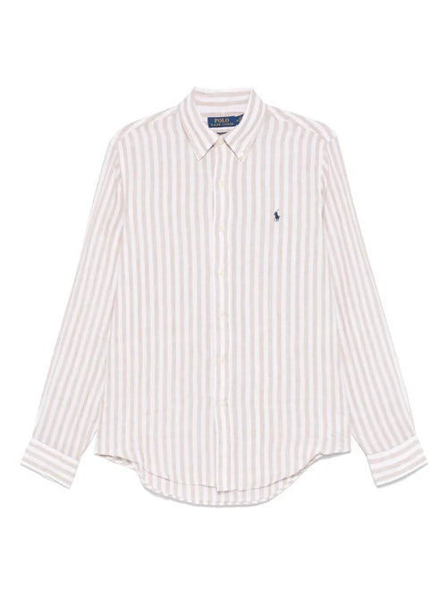 CAMISA M/L RALPH LAUREN HOMBRE 5138C COASTAL BEIGE/WHITE 710969636002