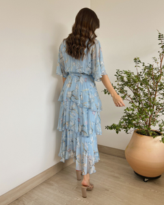 VESTIDO PRIMIA ROMINA FLORAL AZUL
