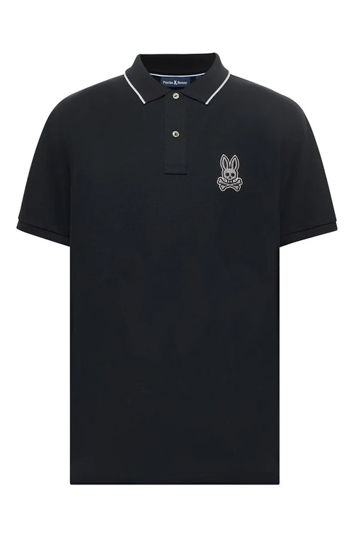 PSYCHO BUNNY CAMISETA TIPO POLO HOMBRE NEGRO