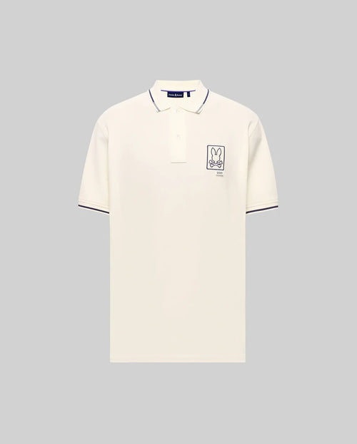 PSYCHO BUNNY CAMISETA TIPO POLO HOMBRE BLANCO