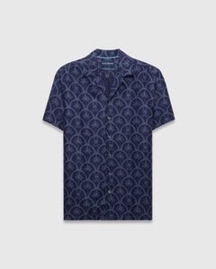 CAMISA M/C PSYCHO BUNNY PARA HOMBRE COLOR AZUL MT0300133402
