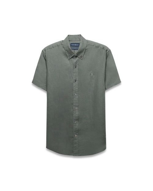 CAMISA M/C PSYCHO BUNNY PARA HOMBRE COLOR VERDE B6Q679C200322