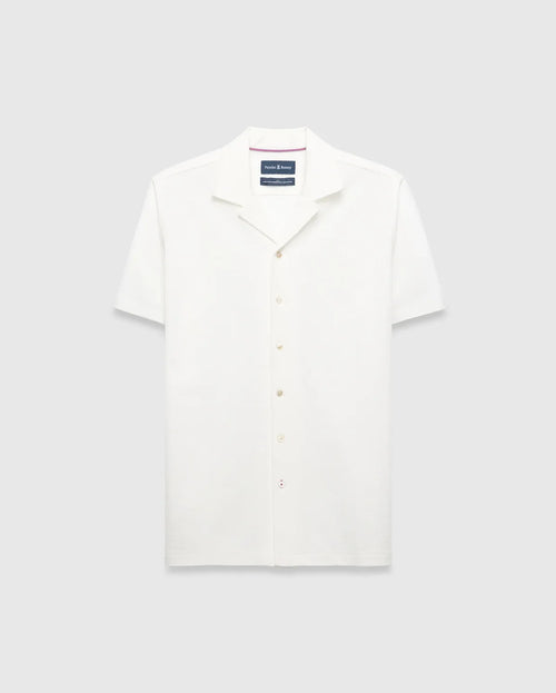 CAMISA M/C PSYCHO BUNNY PARA HOMBRE COLOR BLANCO MT0300002WHT