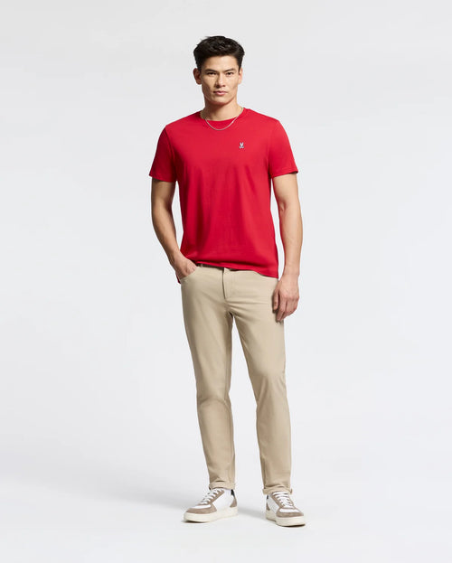 PSYCHO BUNNY CAMISETA HOMBRE CUELLO REDONDO ROJO