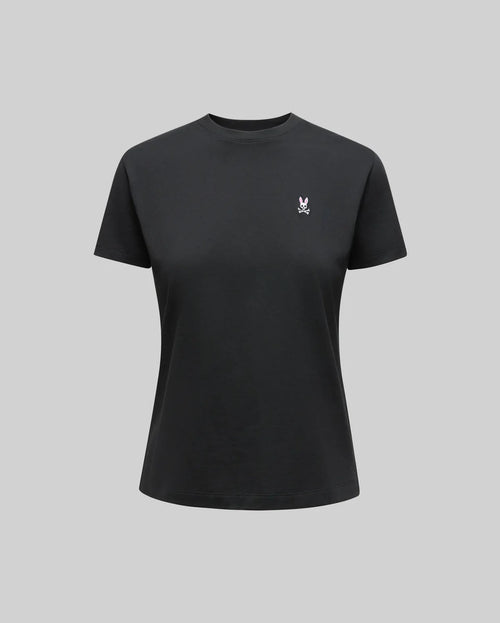 T-SHIRT PSYCHO BUNNY PARA DAMA COLOR NEGRO WT0200005BLK