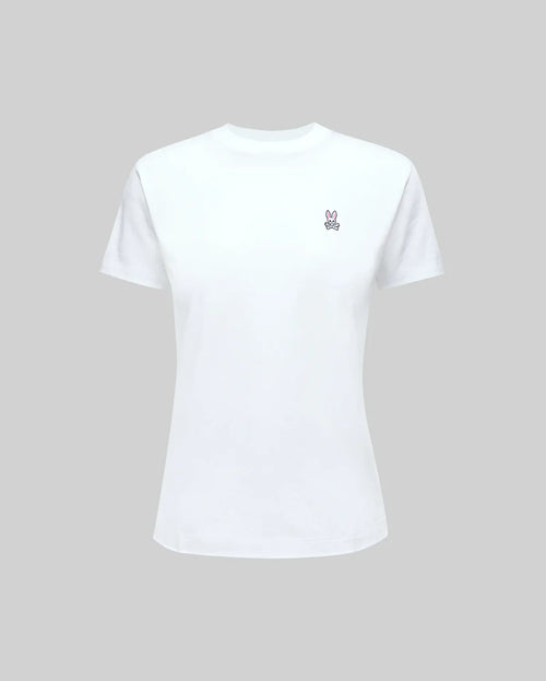T-SHIRT PSYCHO BUNNY PARA DAMA COLOR BLANCO WT0200005WHT